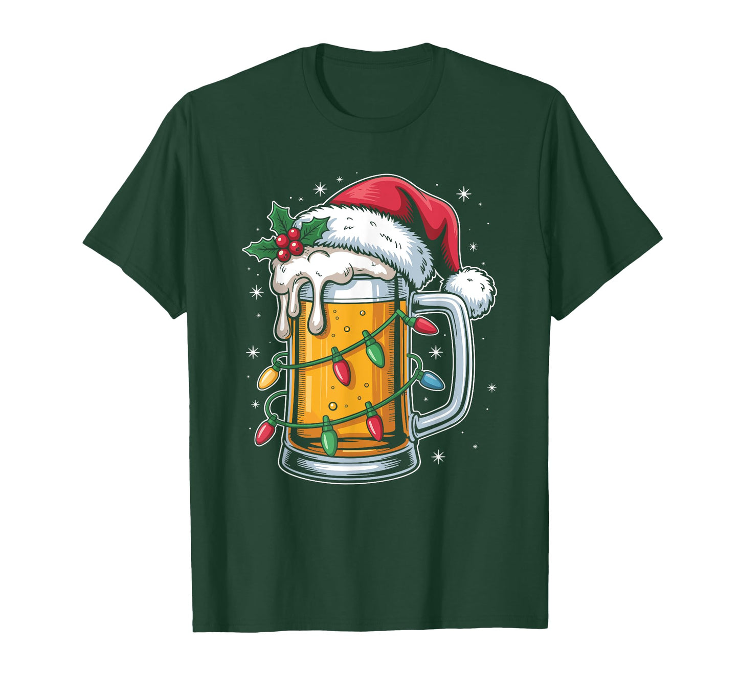 Christmas in September Beer Hawaiian Tropical Santa T-Shirt