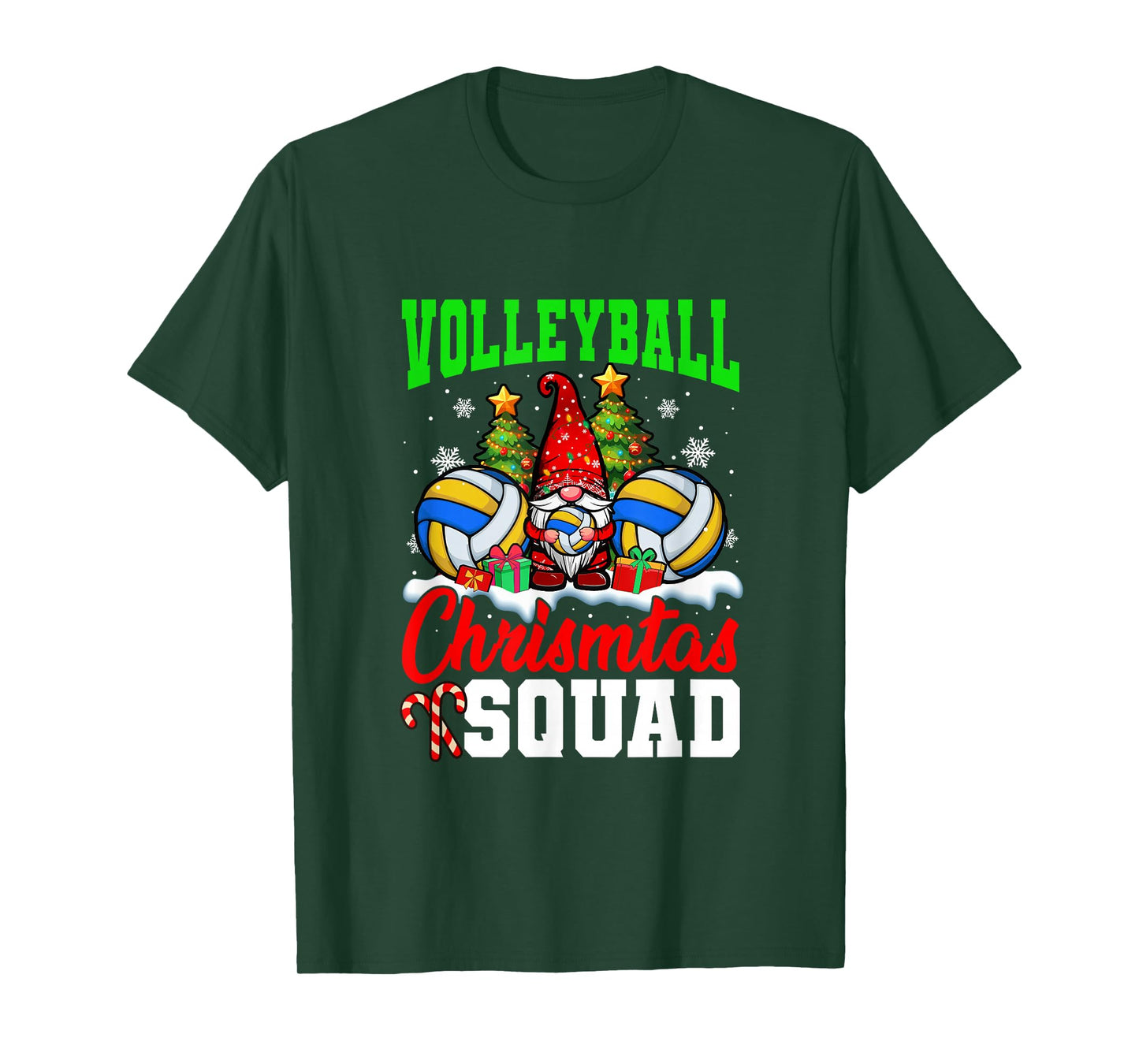 Volleyball Christmas Squad Player Costume Gnome Lover Kids T-Shirt
