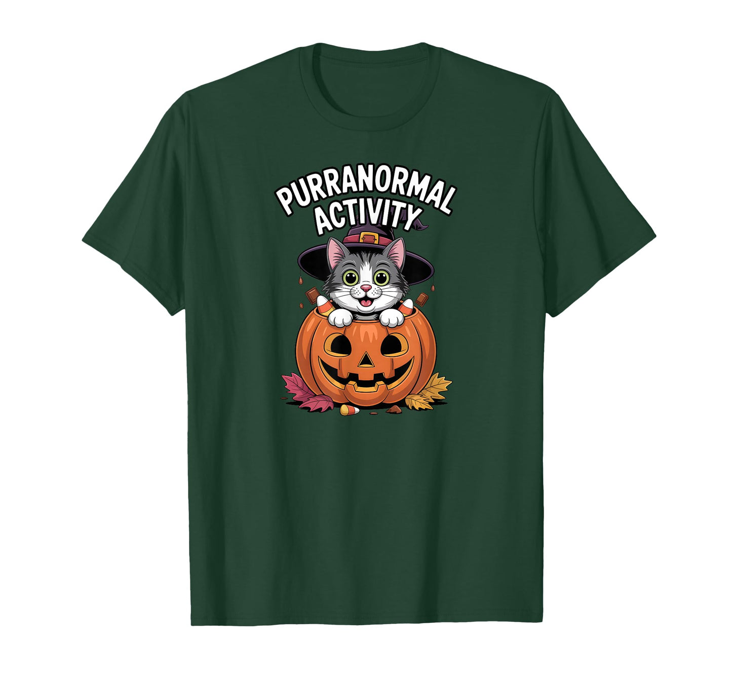 Halloween Funny Cat Purranormal Activity T-Shirt