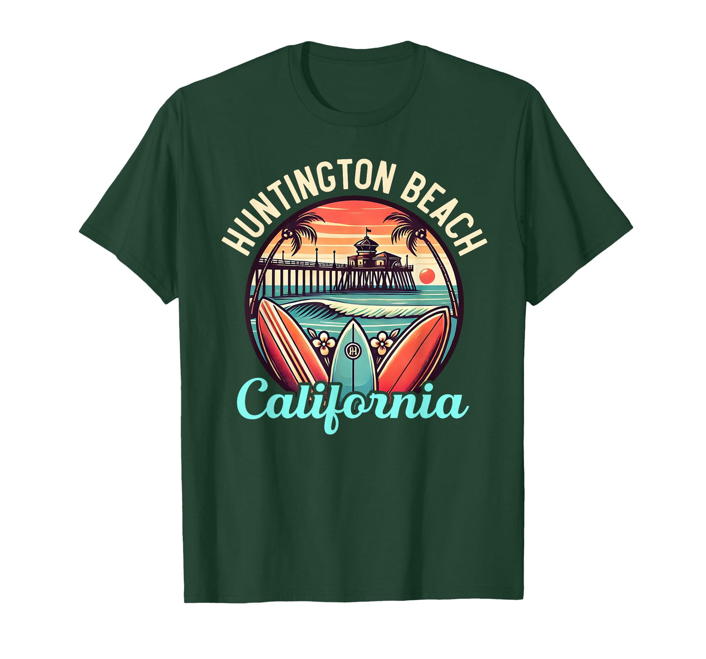 Huntington Beach California, Los Angeles, Surfer Retro Gifts T-Shirt