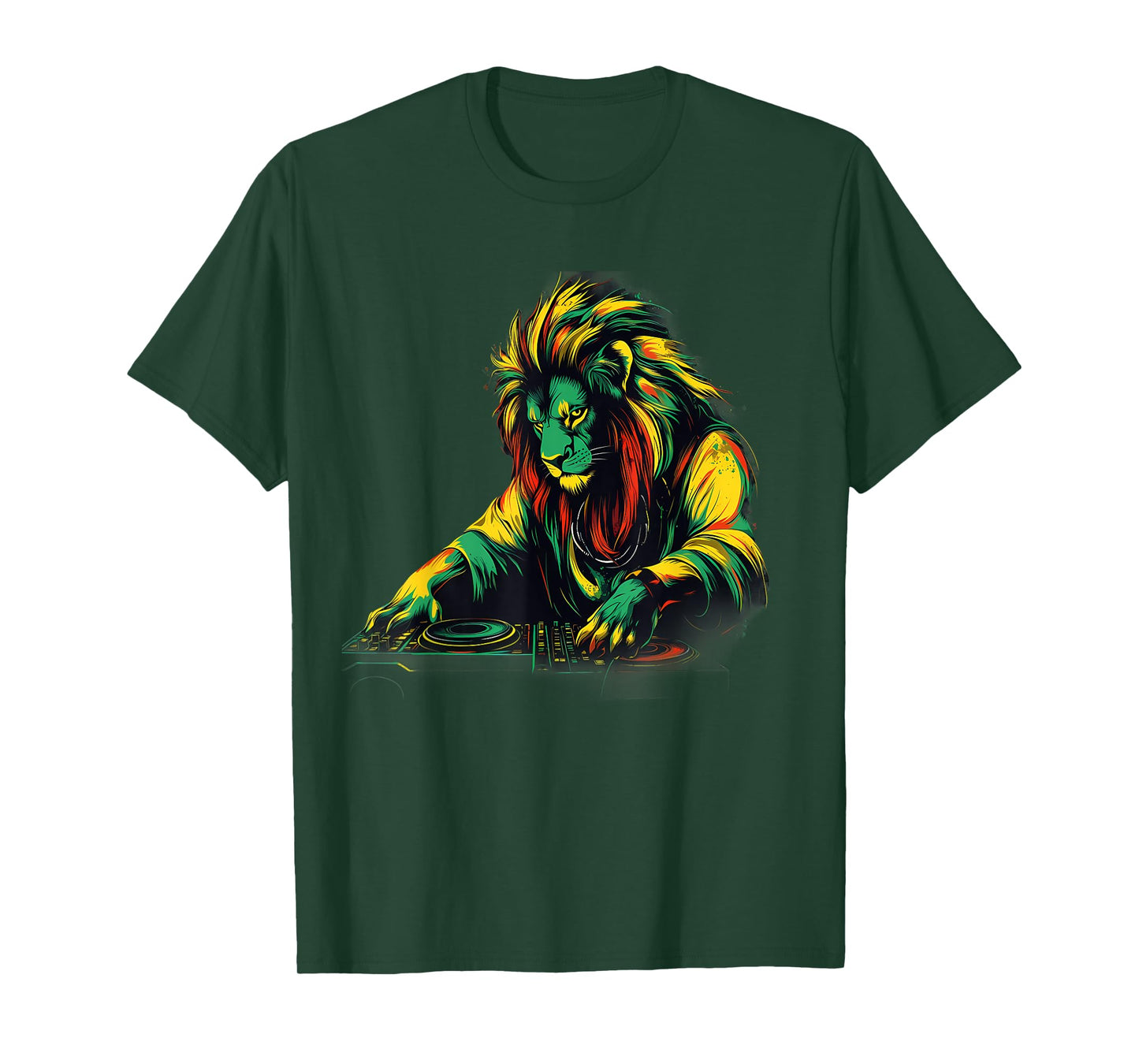 Rasta Reggae Music Headphones Rastafari Lion Of Judah T-Shirt