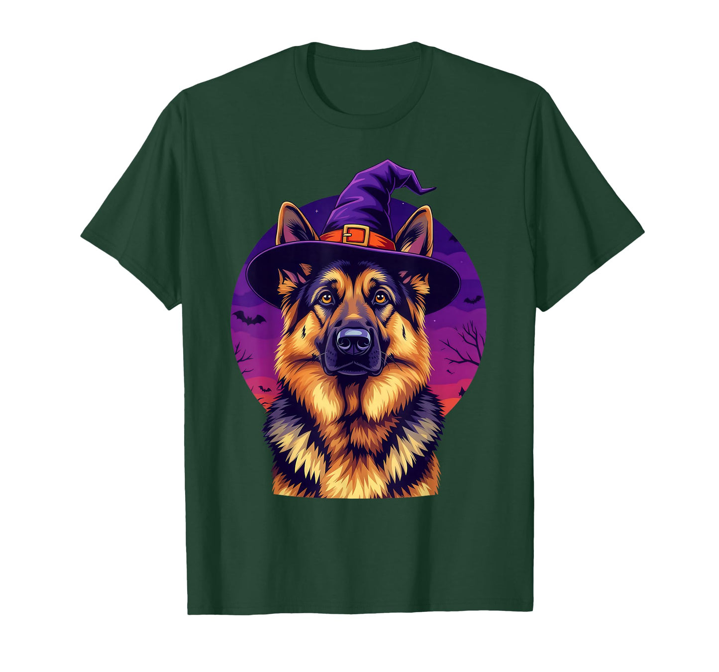 German Shepherd Halloween Costume Spooky October Night T-Shirt