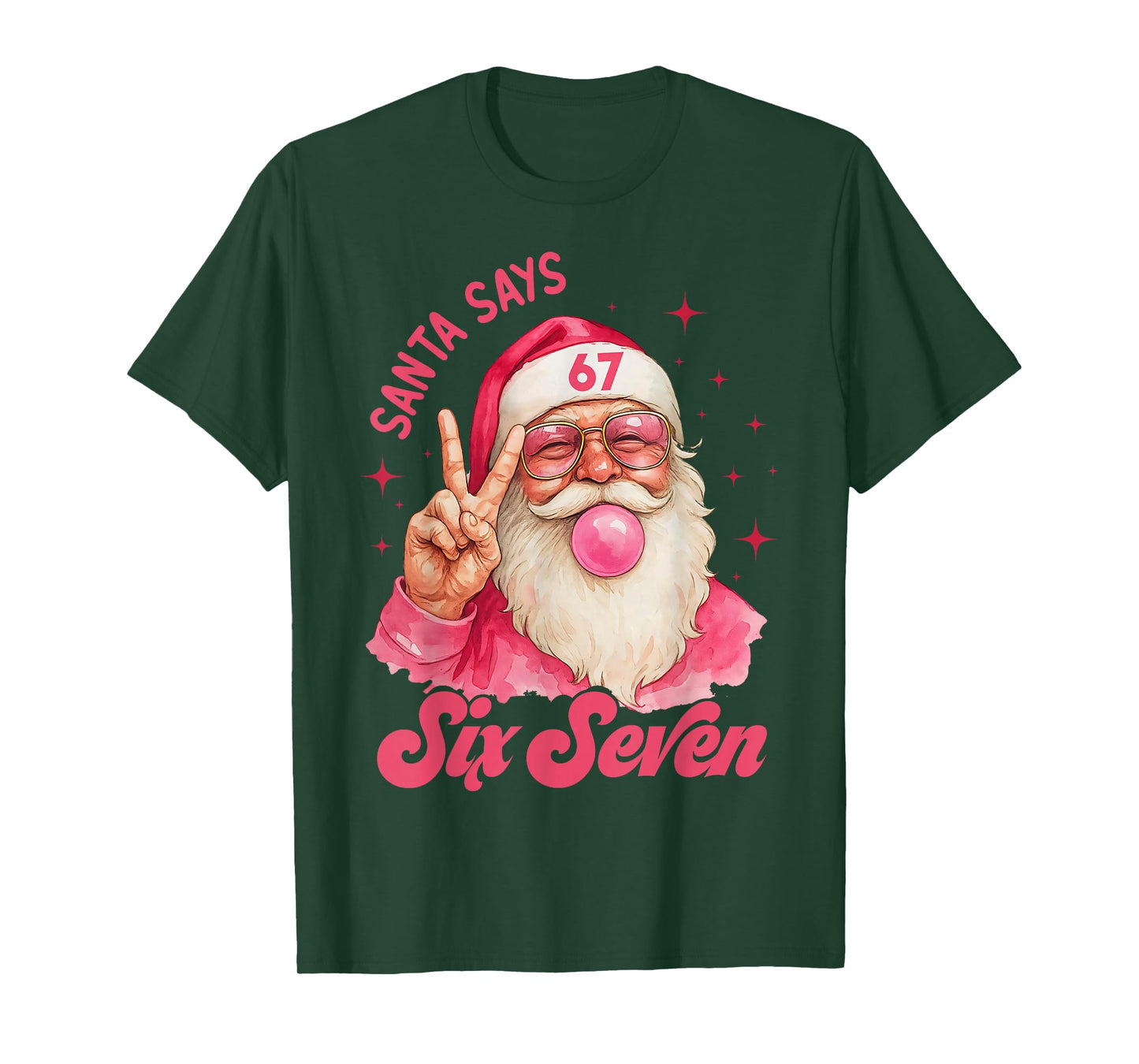 67 Funny Meme Merry Xmas Santa Says Six Seven Christmas T-Shirt