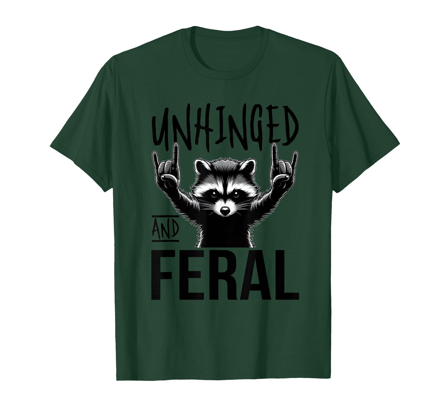 Raccoon Unhinged And Feral Retro T-Shirt
