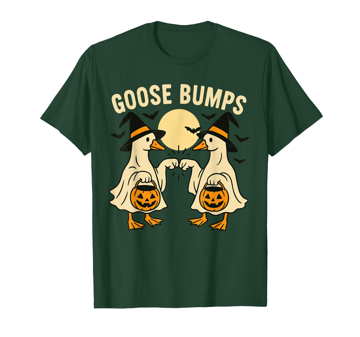 Cute Spooky Goose Shirt, Funny Halloween Goose Bumps T-Shirt