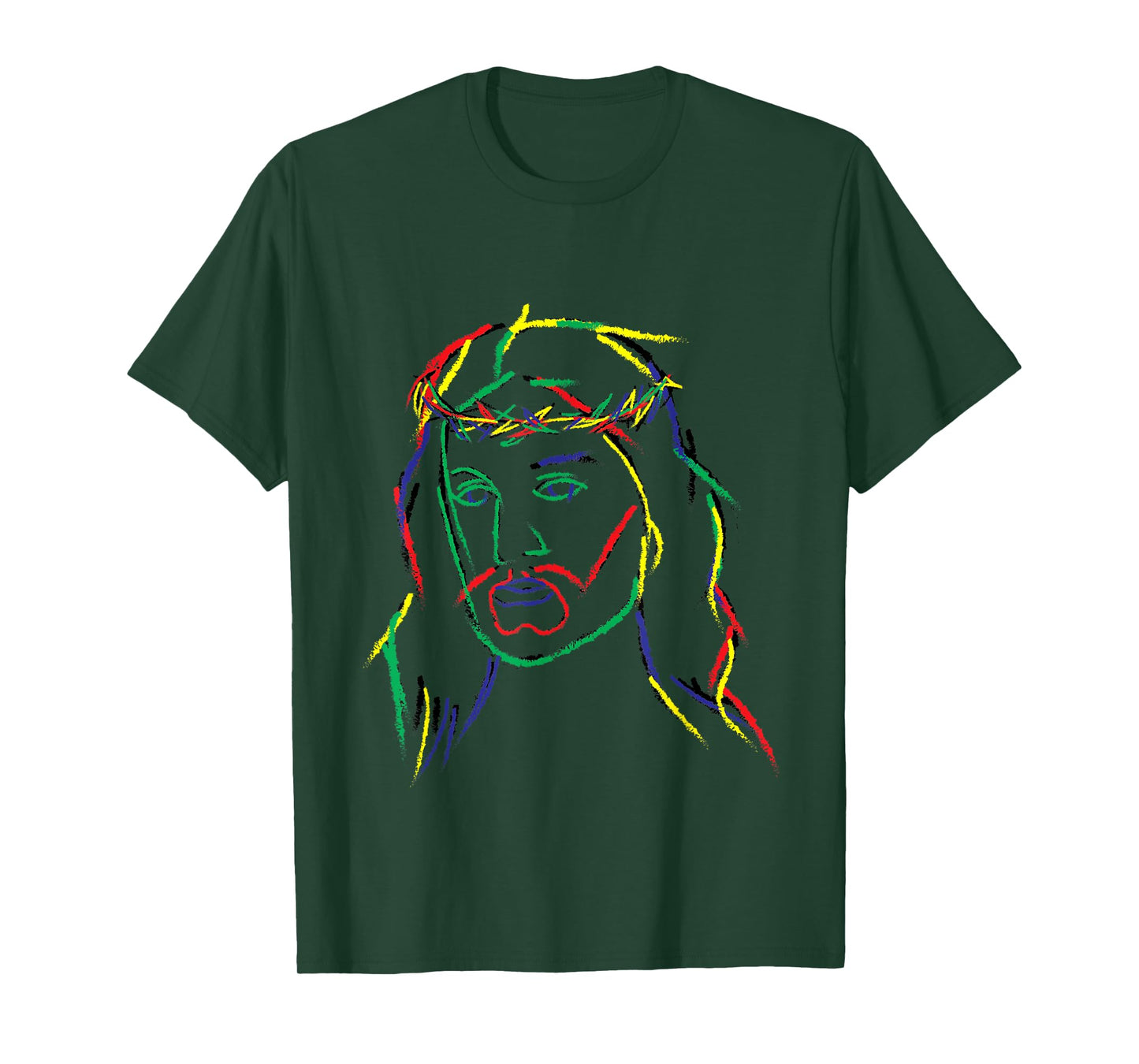 Abstract Jesus Graphic Image Cool Fun Piece T-Shirt