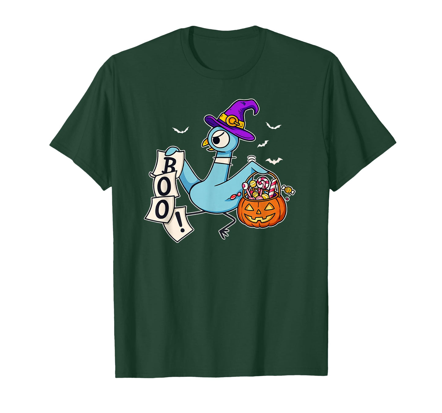 Halloween Boo Piegon Teacher T-Shirt