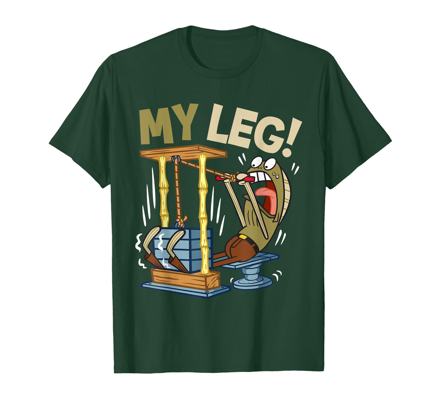 Mademark x SpongeBob SquarePants - My Leg Legs Day Weight Lifting Bodybuilding SpongeBob Gym T-Shirt