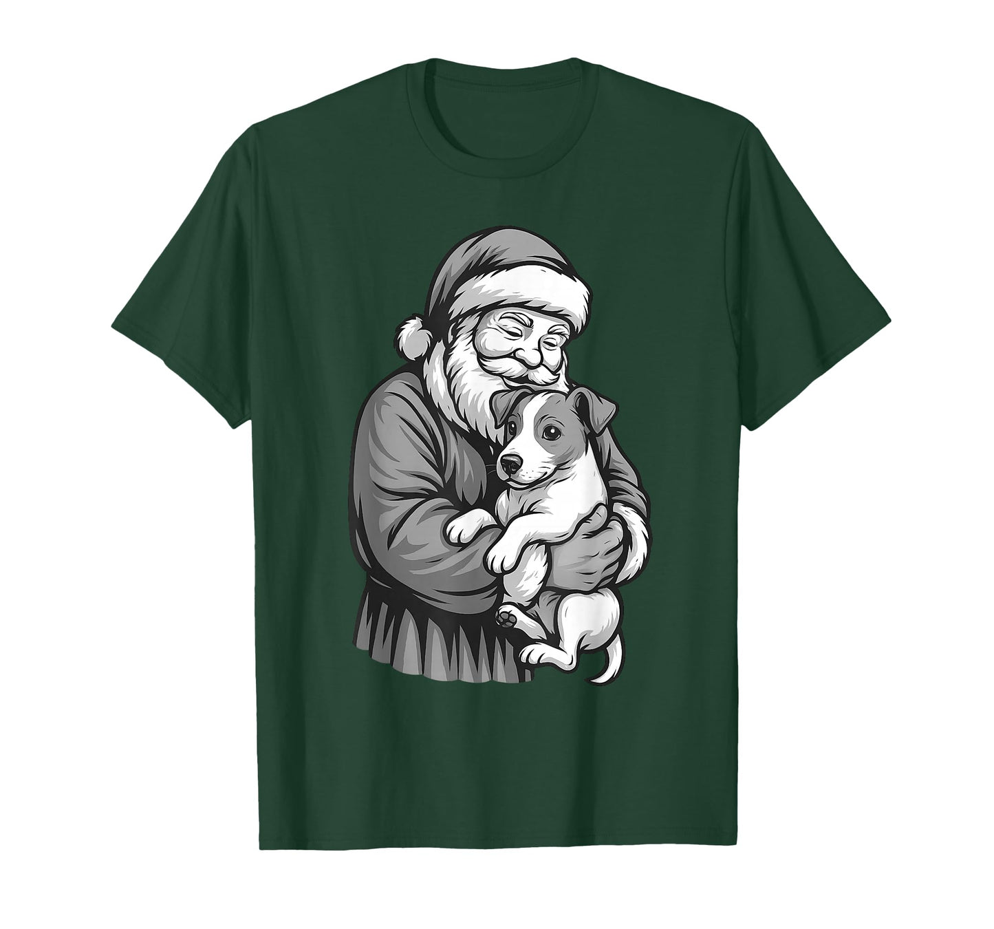 Jack Russell Terrier Santa Claus Christmas Dog Lover T-Shirt