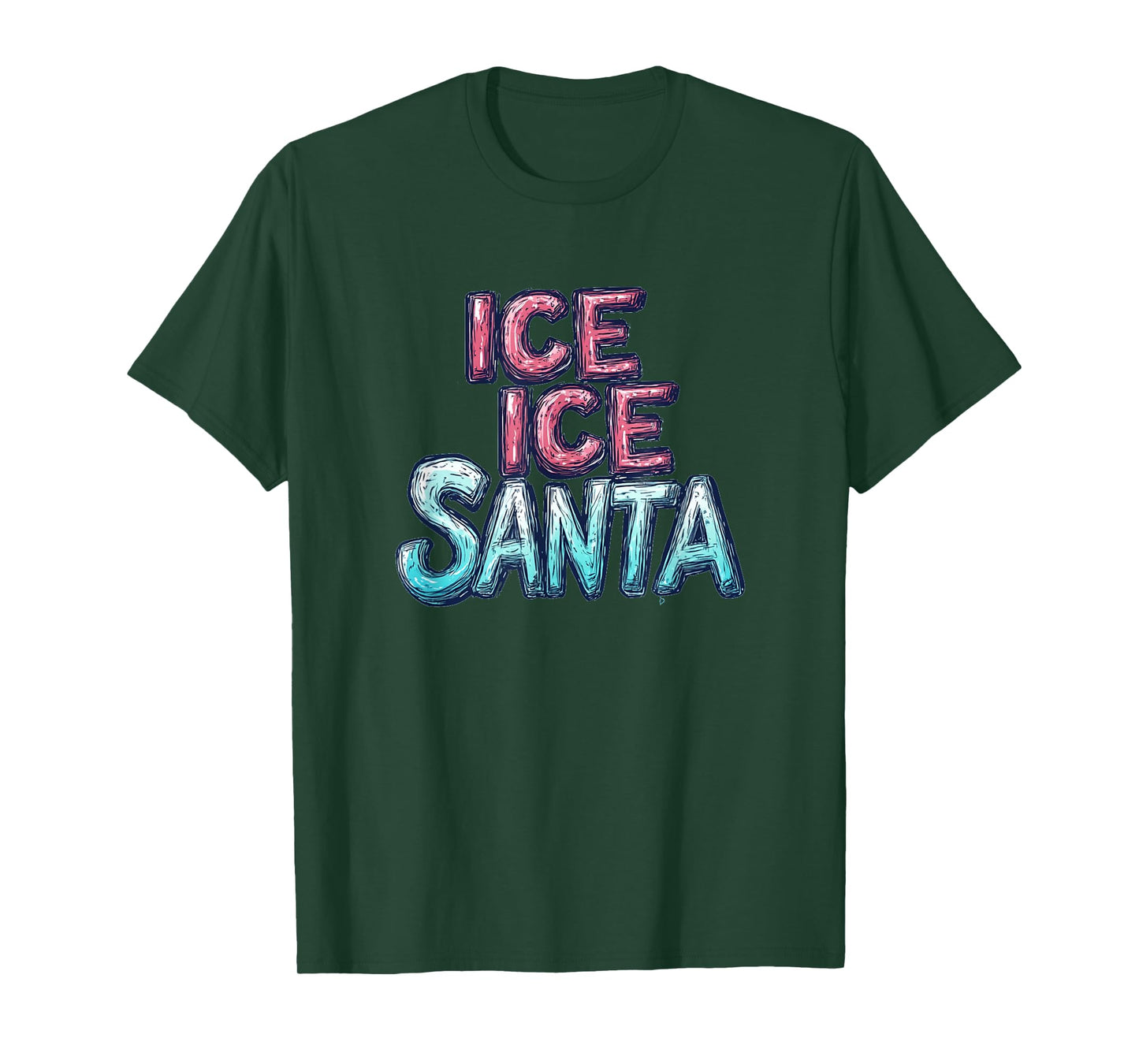 Pretty Ice Ice Santa Naughty Speech for Funny Christmas T-Shirt