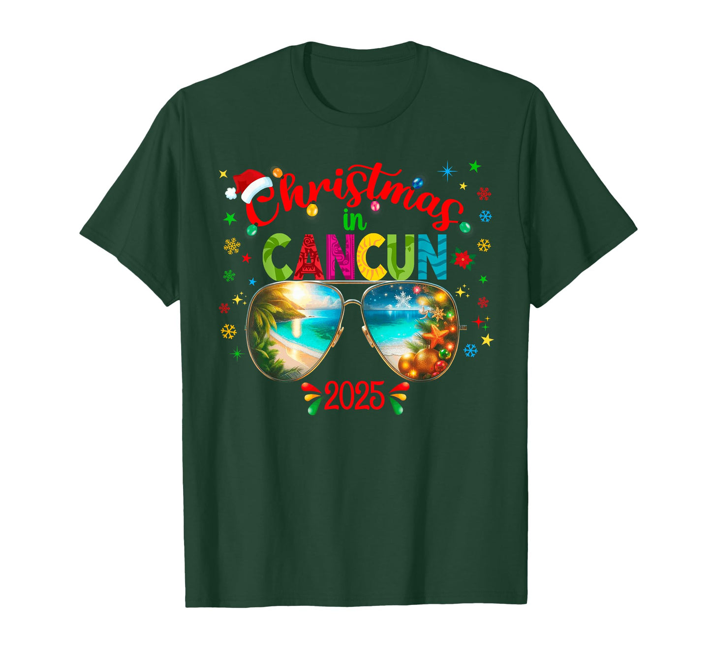 Mexico Cancun Cabo Christmas Trip Outfit Pajama T-Shirt
