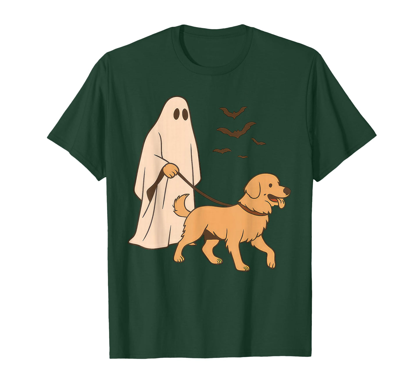 Golden Retriever Ghost Dog Halloween Golden Retriever Witch T-Shirt