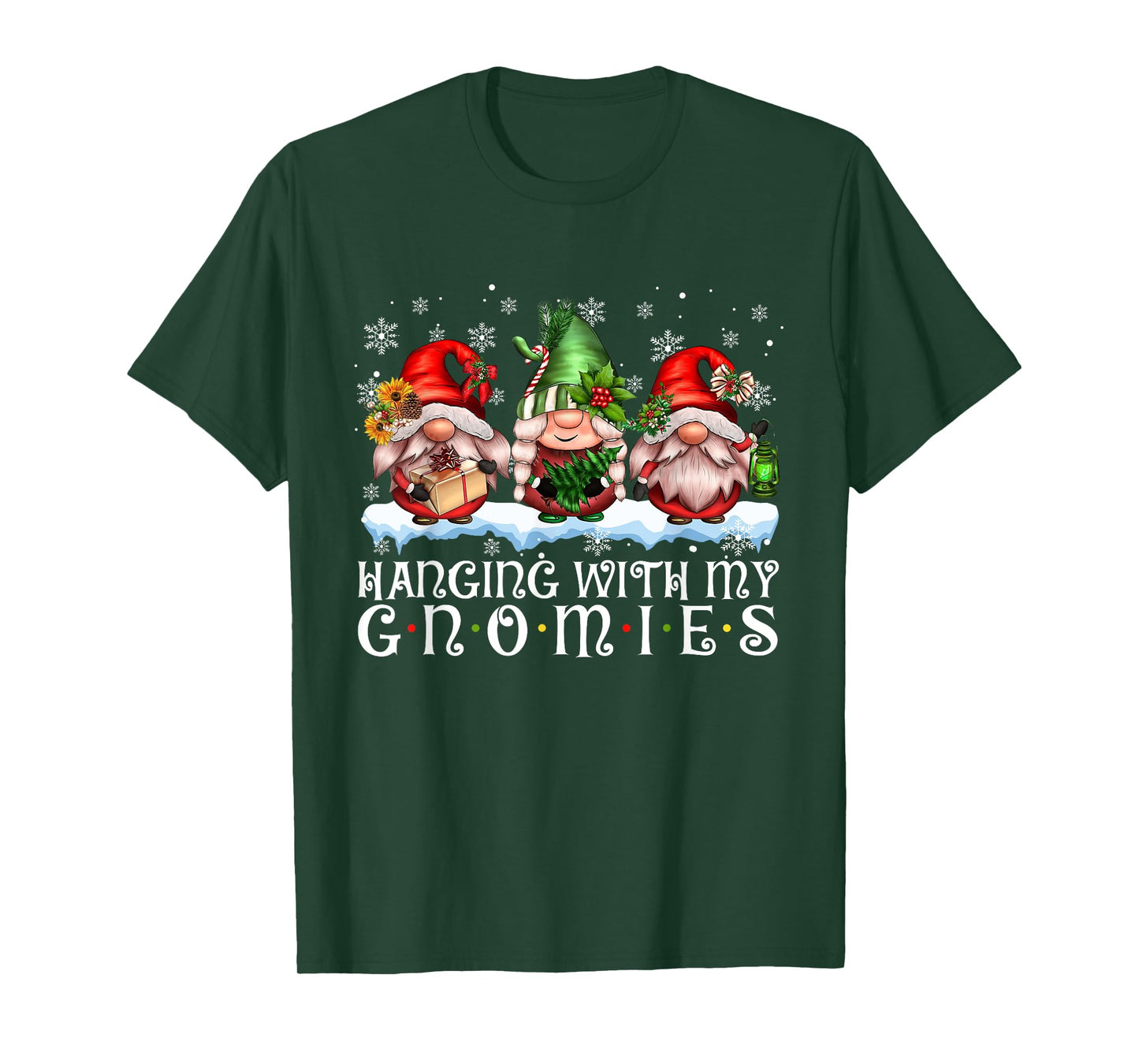 Hanging with My Gnomies Matching Family Christmas Gnome Pjs T-Shirt