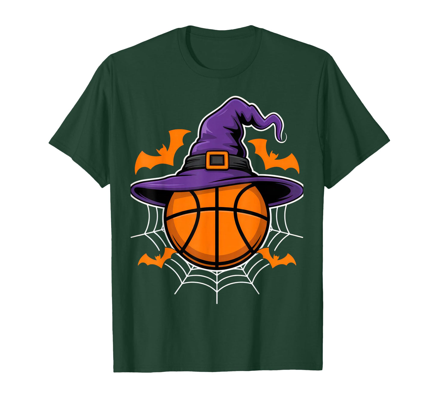 Basketball Witch Hat Spooky Vibes for Halloween T-Shirt