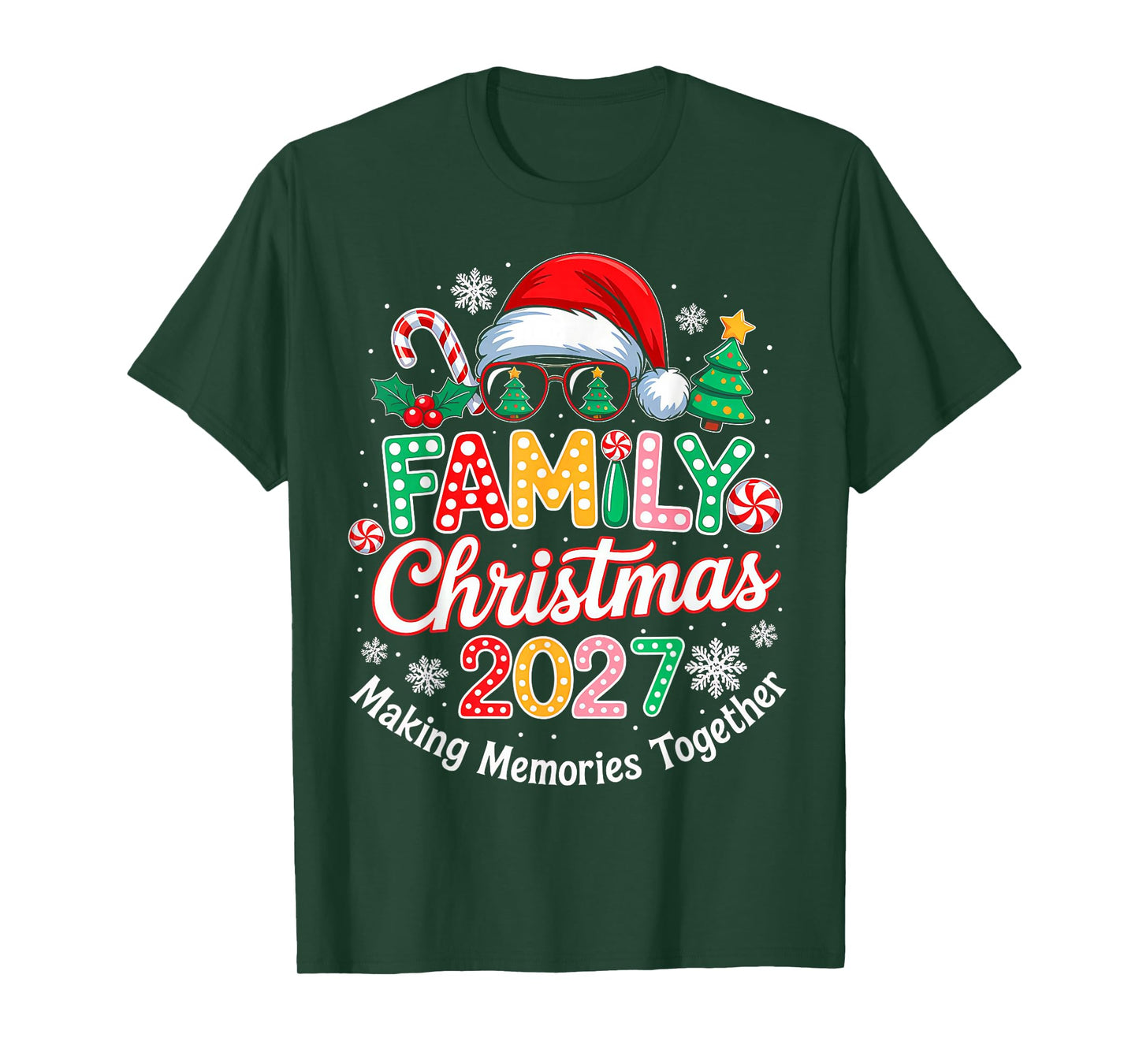 Family Christmas 2027 Christmas Squad Xmas Matching Pajamas T-Shirt