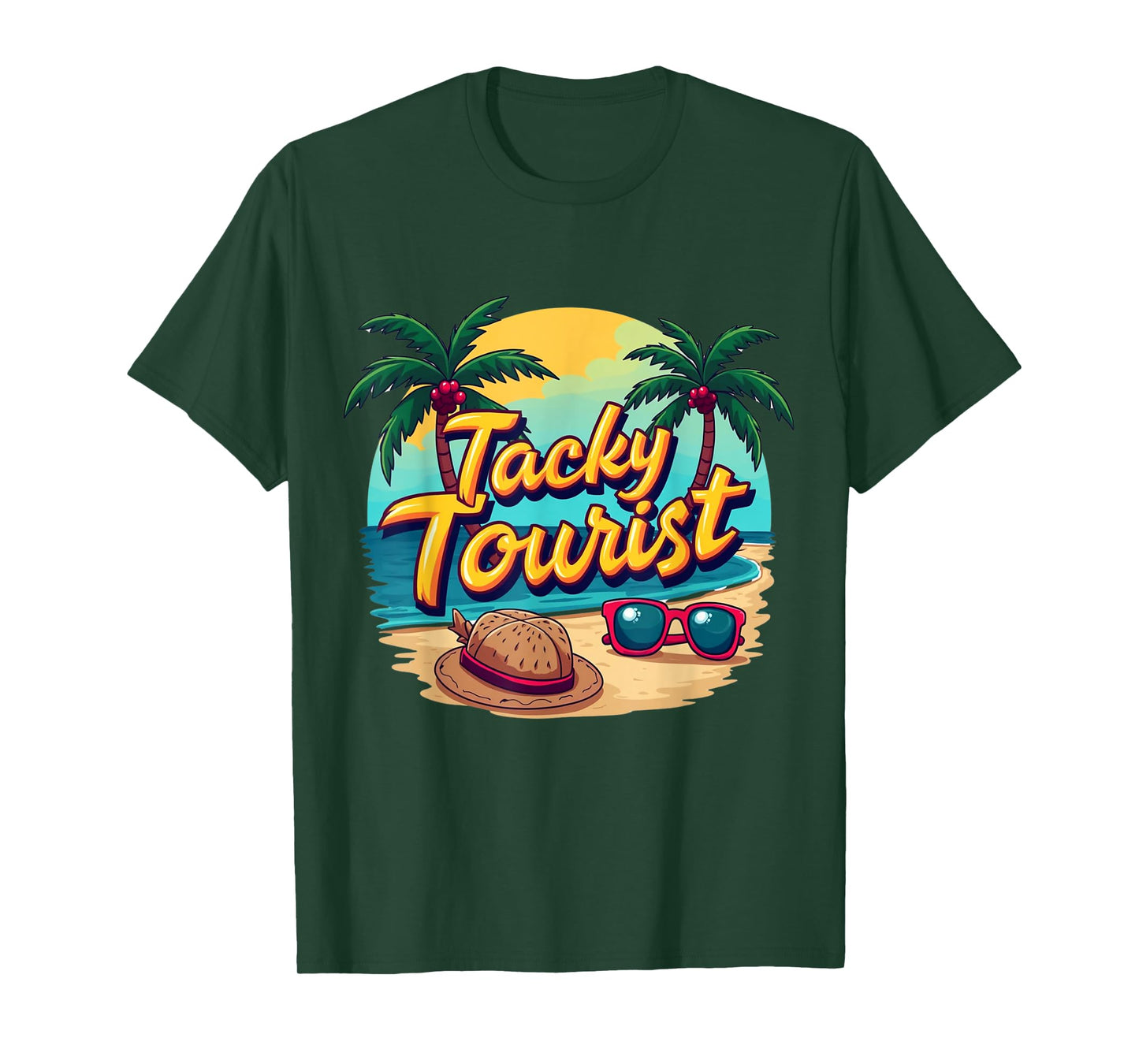 Vacay Tacky Tourist Outfit Wacky Cruise Costume Idea Tacky T-Shirt