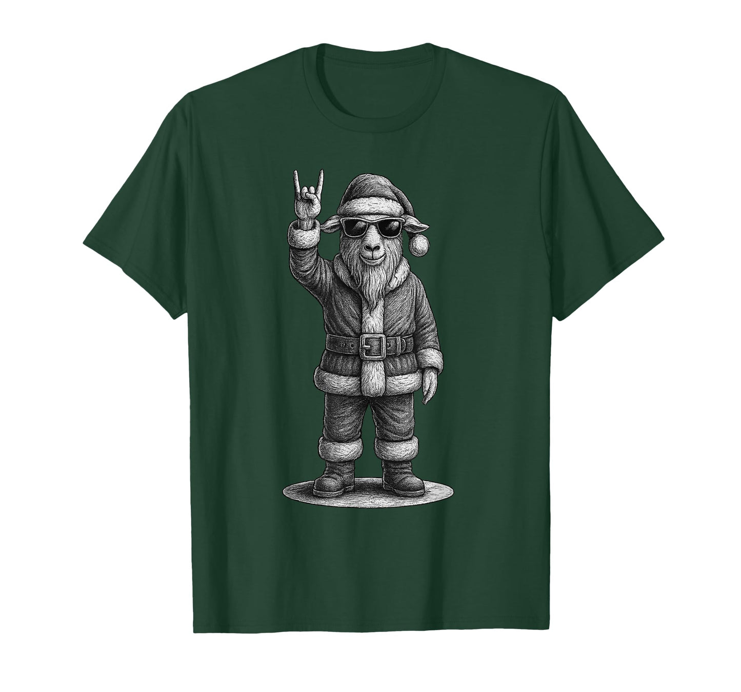 Goat Rock Music Christmas Animal Lover T-Shirt
