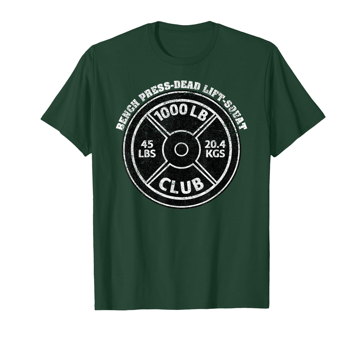 1000 Lbs Pound Club Gym Weightlifting Dead Lift Bench Press T-Shirt