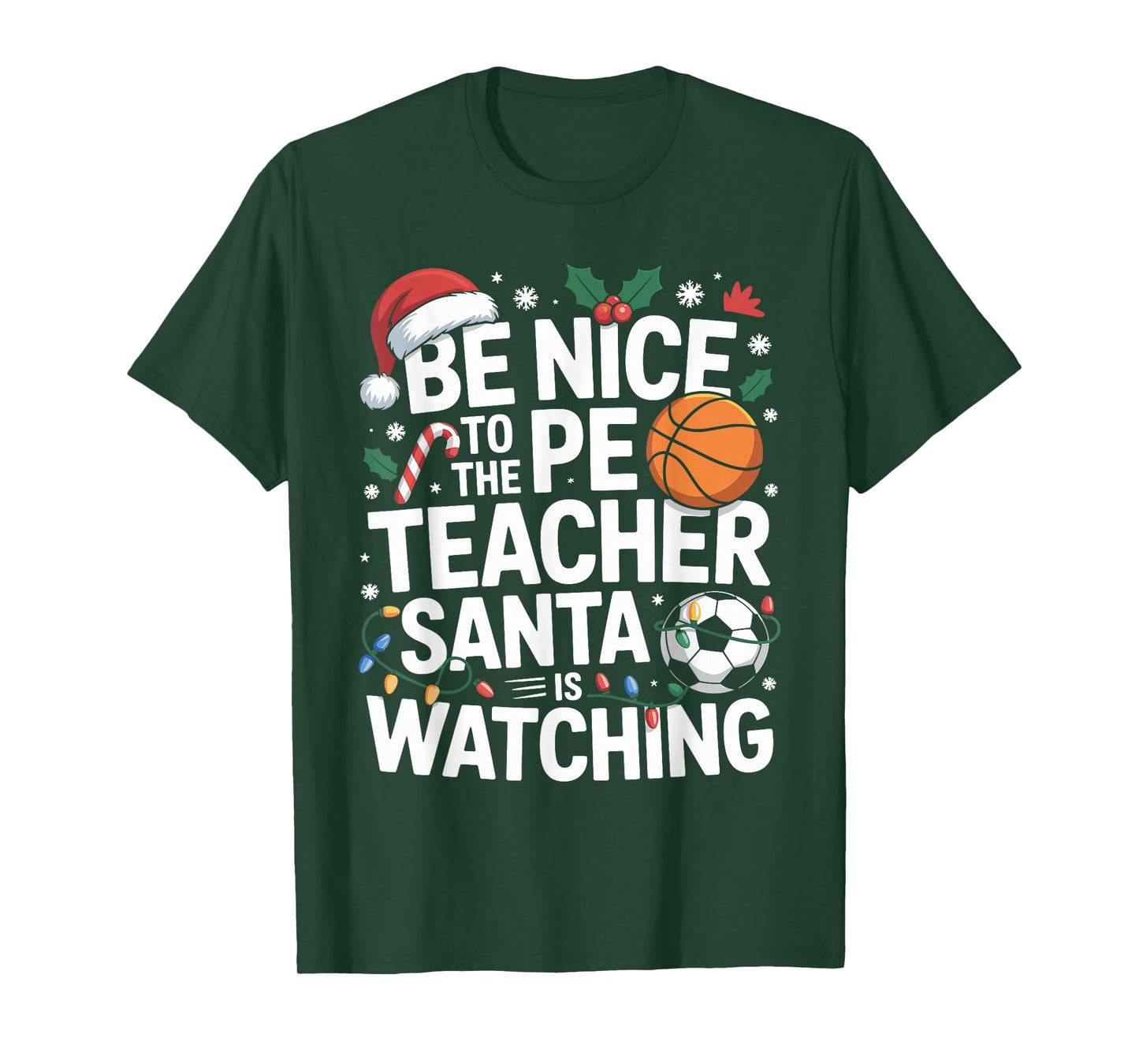 PE Teacher Christmas Physical Education Xmas T-Shirt