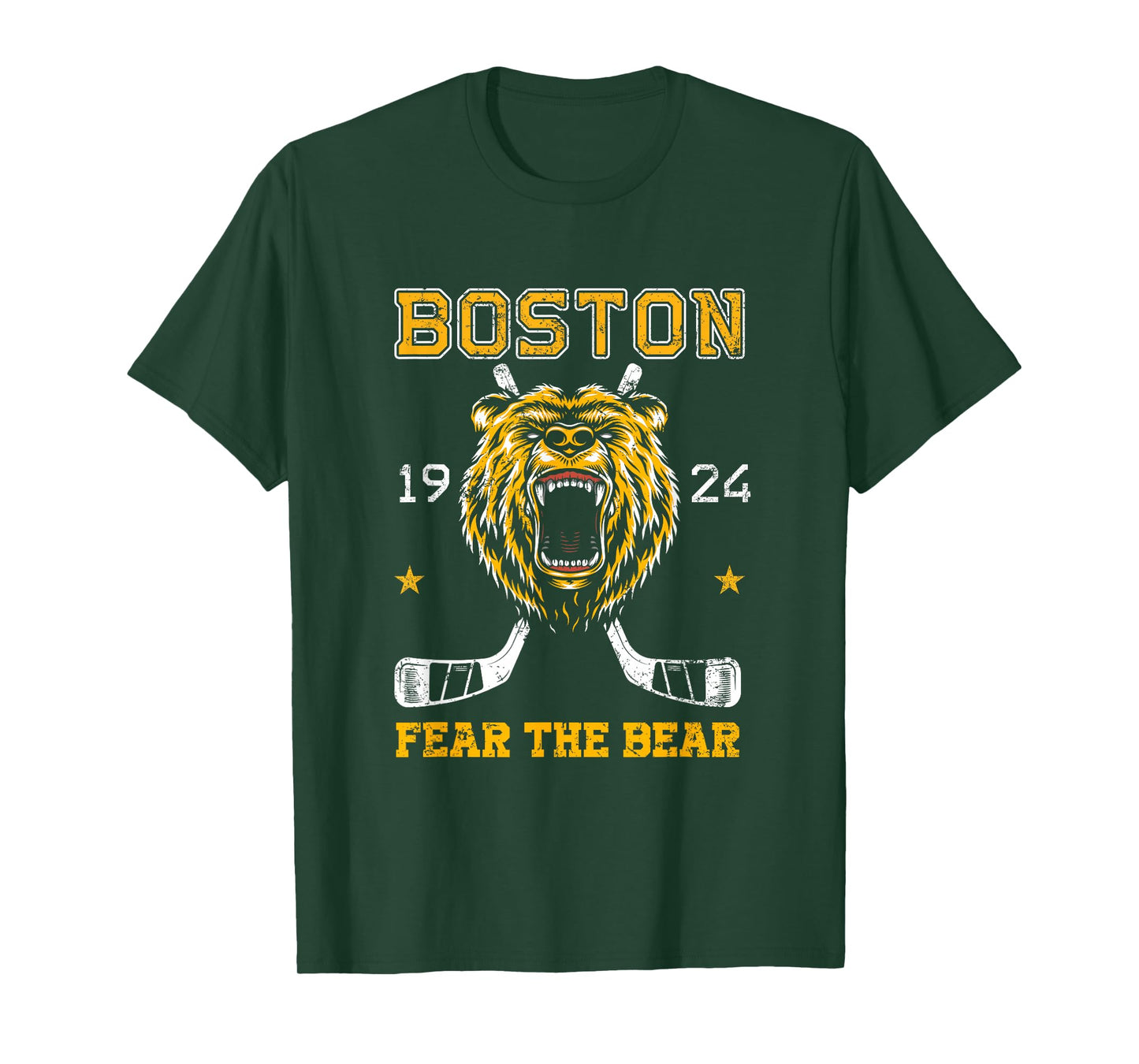 Boston Ice Hockey Fear the Bear T-Shirt