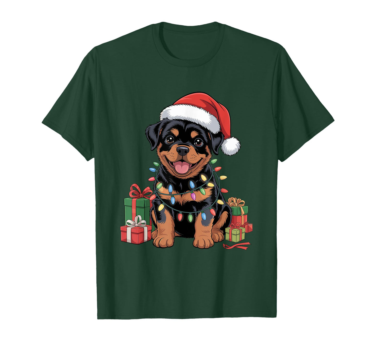 Rottweiler Christmas Xmas Funny Rottie Dog Lover Holiday T-Shirt