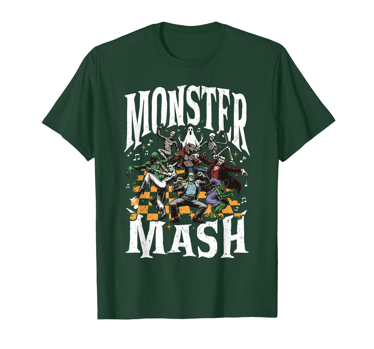 Monster Mash Retro Halloween Funny Monster Spooky Womens Men T-Shirt