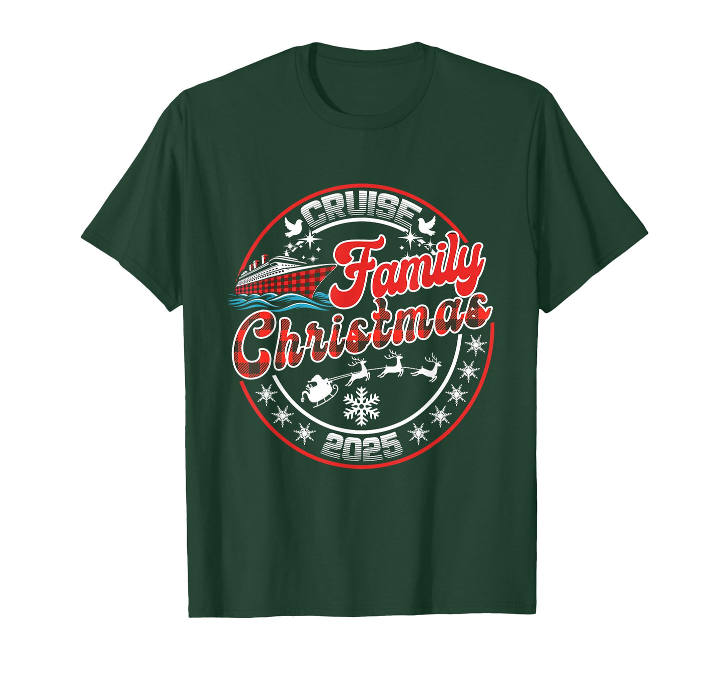 Family Christmas Cruise 2025 Matching Family Men Women Kids T-Shirt