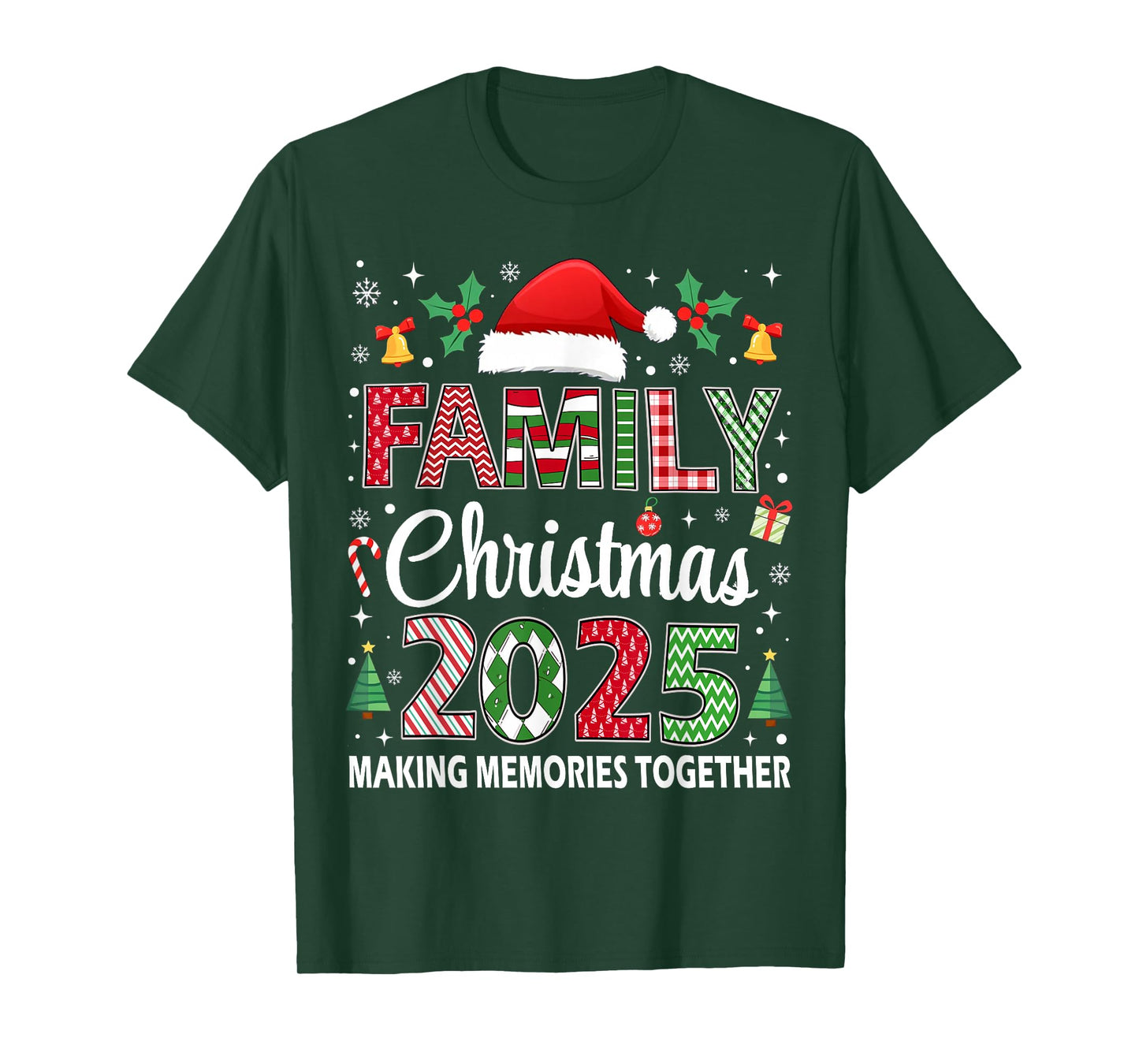 Family Christmas 2025 Matching Outfit Santa Funny Xmas Squad T-Shirt