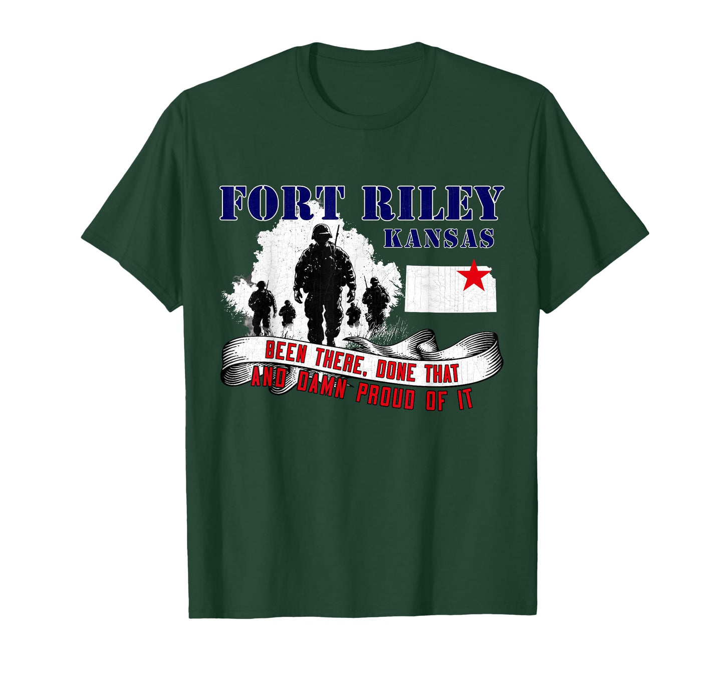 Fort Riley Kansas US Military Base Veterans Day Gifts T-Shirt