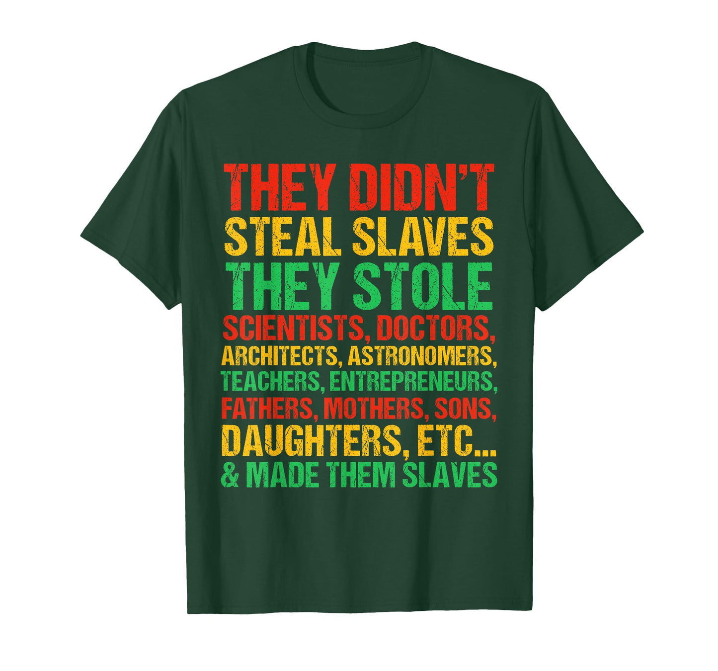 They Didn't Steal Slaves Black History Month Pride T-Shirt