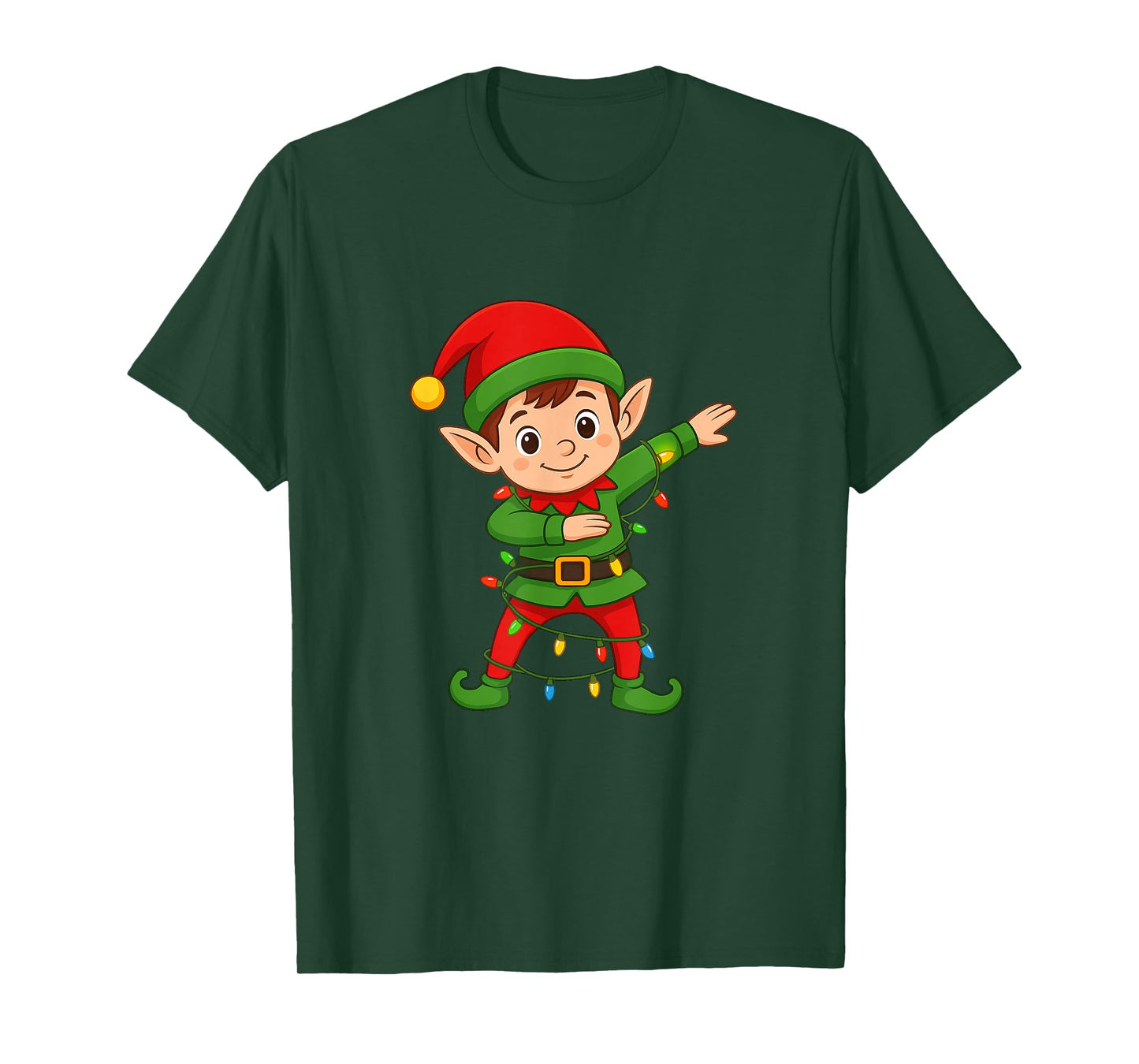 Dabbing Elf Shirt Costume Christmas Squad Men Boy Kids Xmas T-Shirt