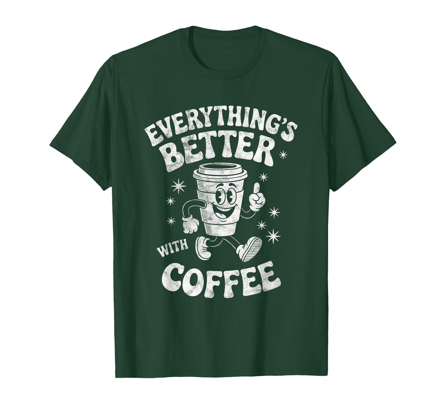 Funny Retro Vintage Coffee Men or Women Coffee T-Shirt