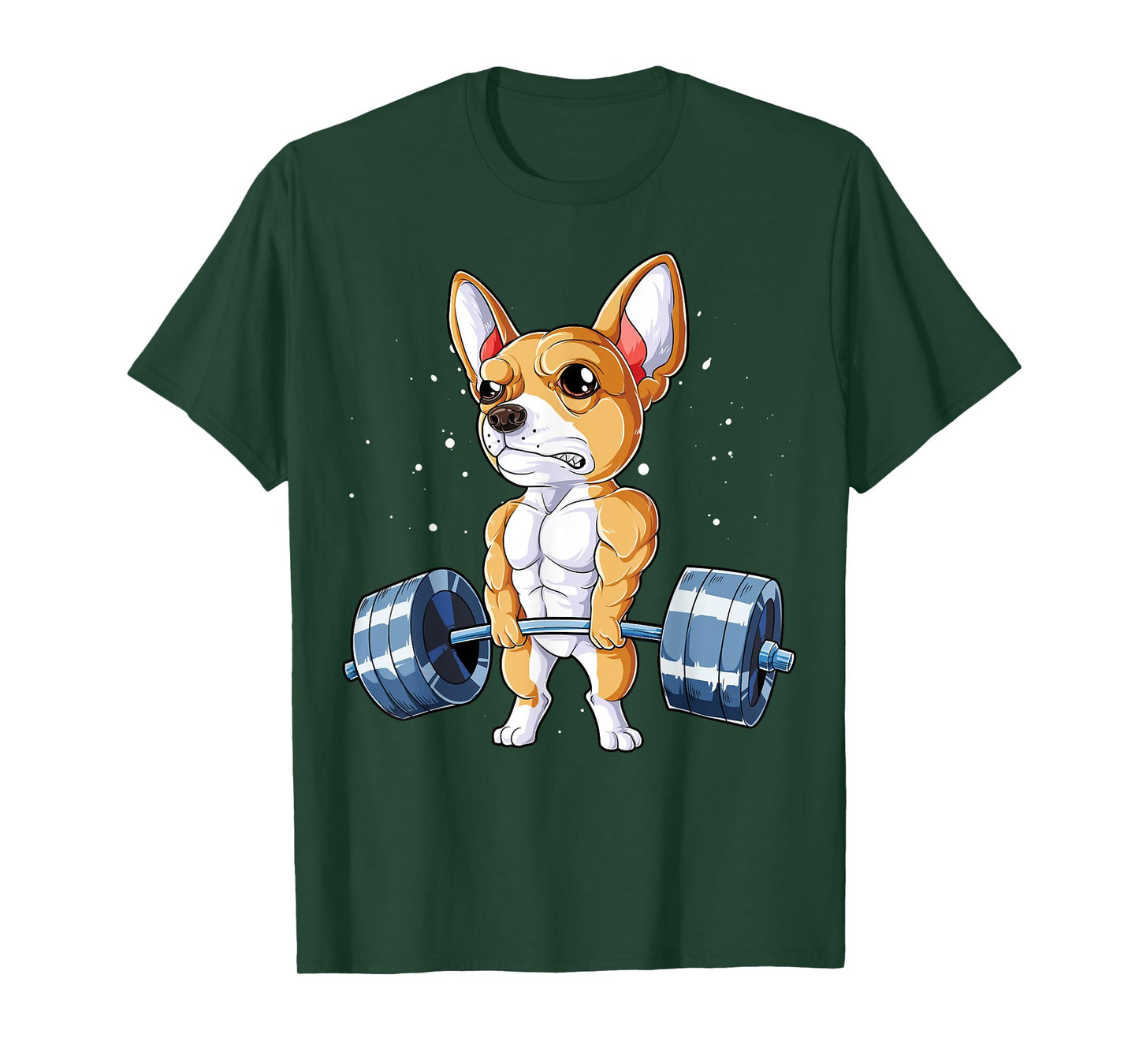 Chihuahua Weightlifting Funny Deadlift Men Fitness Gym Cute T-Shirt
