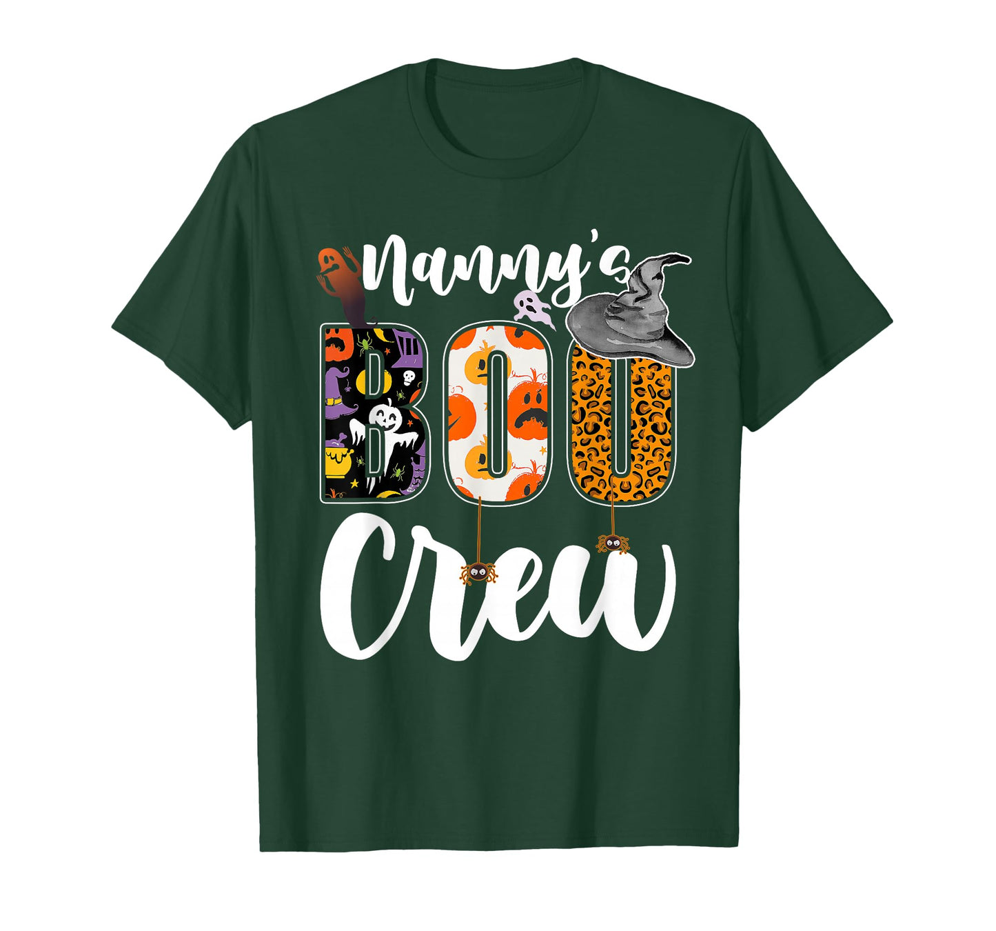 Nanny's Boo Crew Halloween Grandma Grandkids Matching T-Shirt