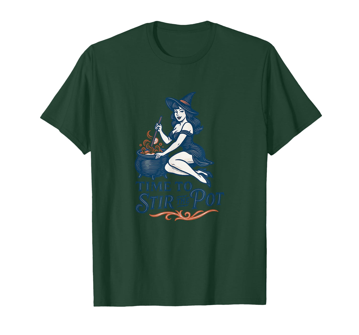 Time to Stir The Pot Halloween Witch T-Shirt