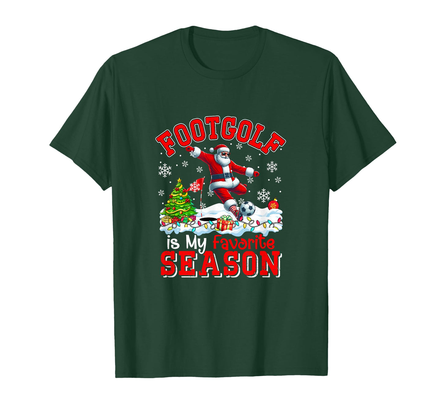 Footgolf is Favorite Season Costume Player Christmas Santa T-Shirt