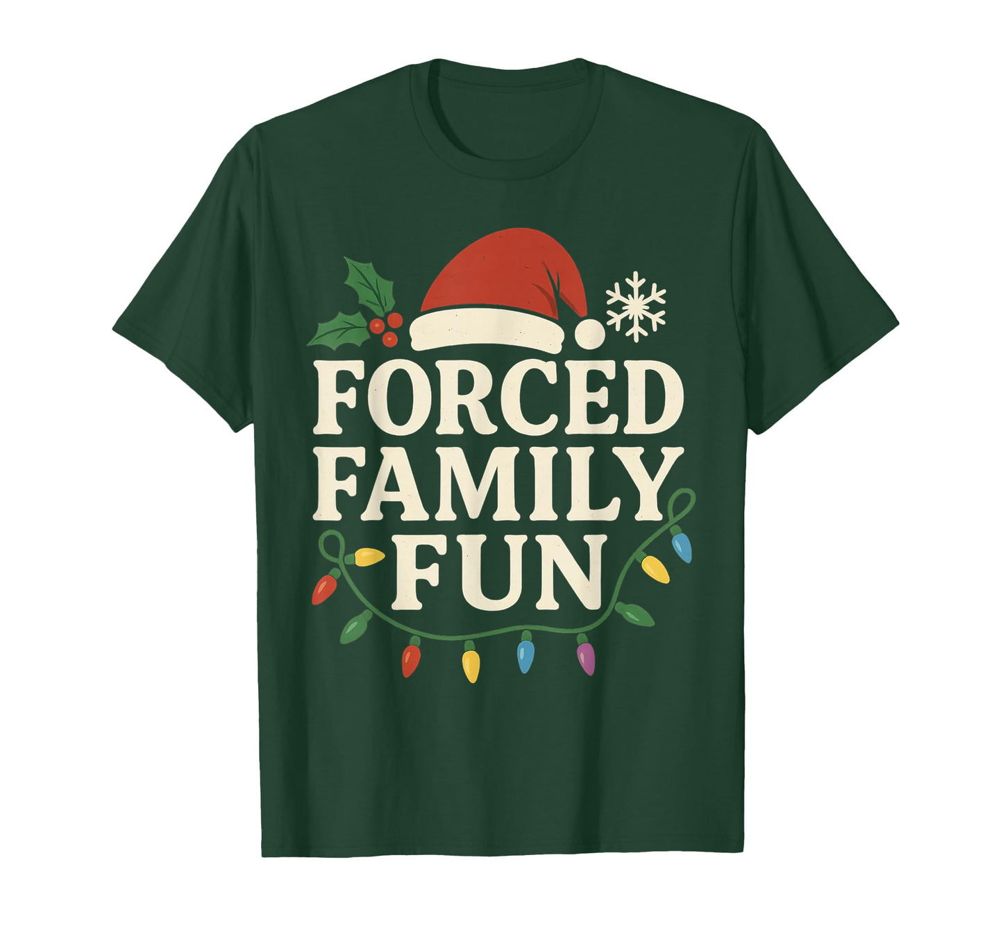 Forced Family Fun Christmas Matching Outfit for Holiday T-Shirt