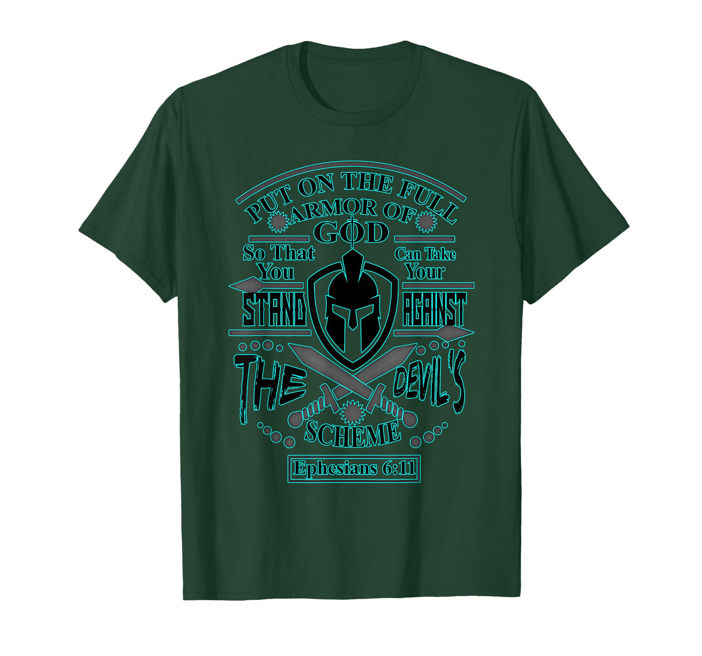 Put On Full Armor of God - Powerful Christian Men T-Shirt