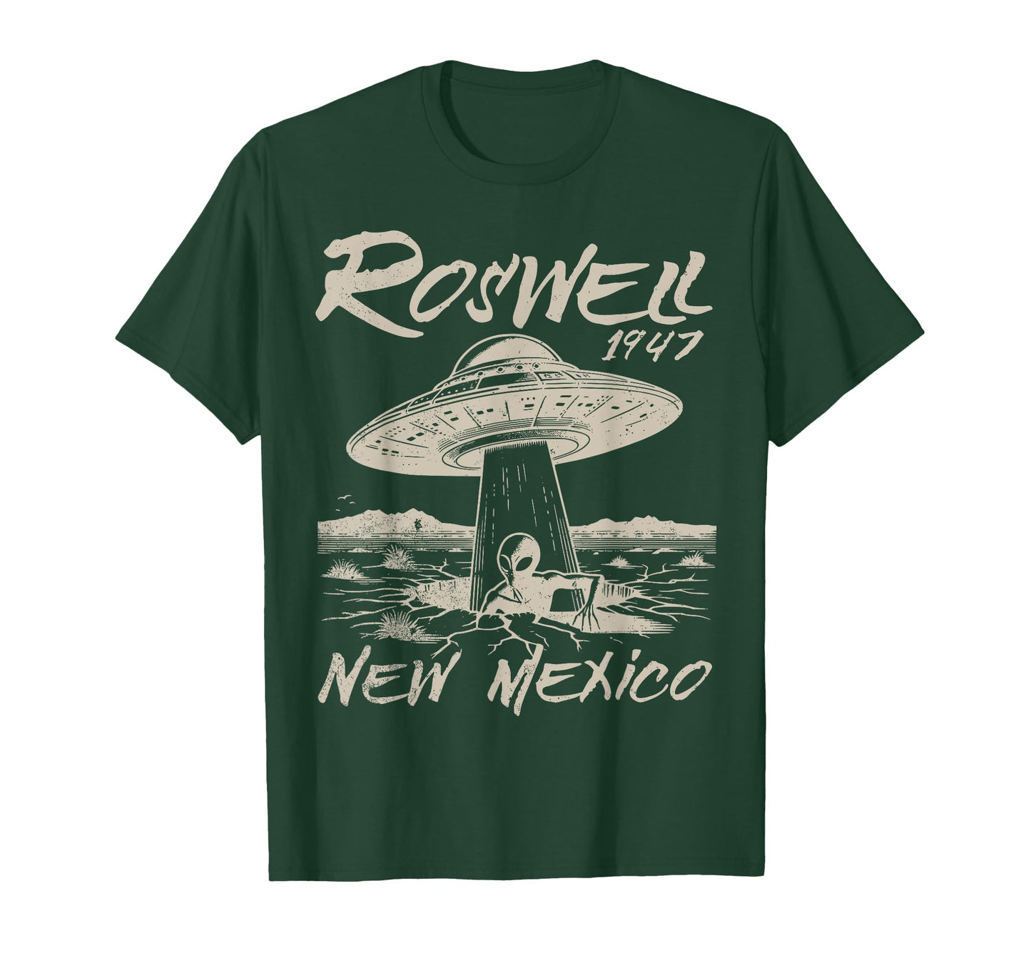 Roswell New Mexico 1947 Alien Abduction UFO Crash Vintage T-Shirt