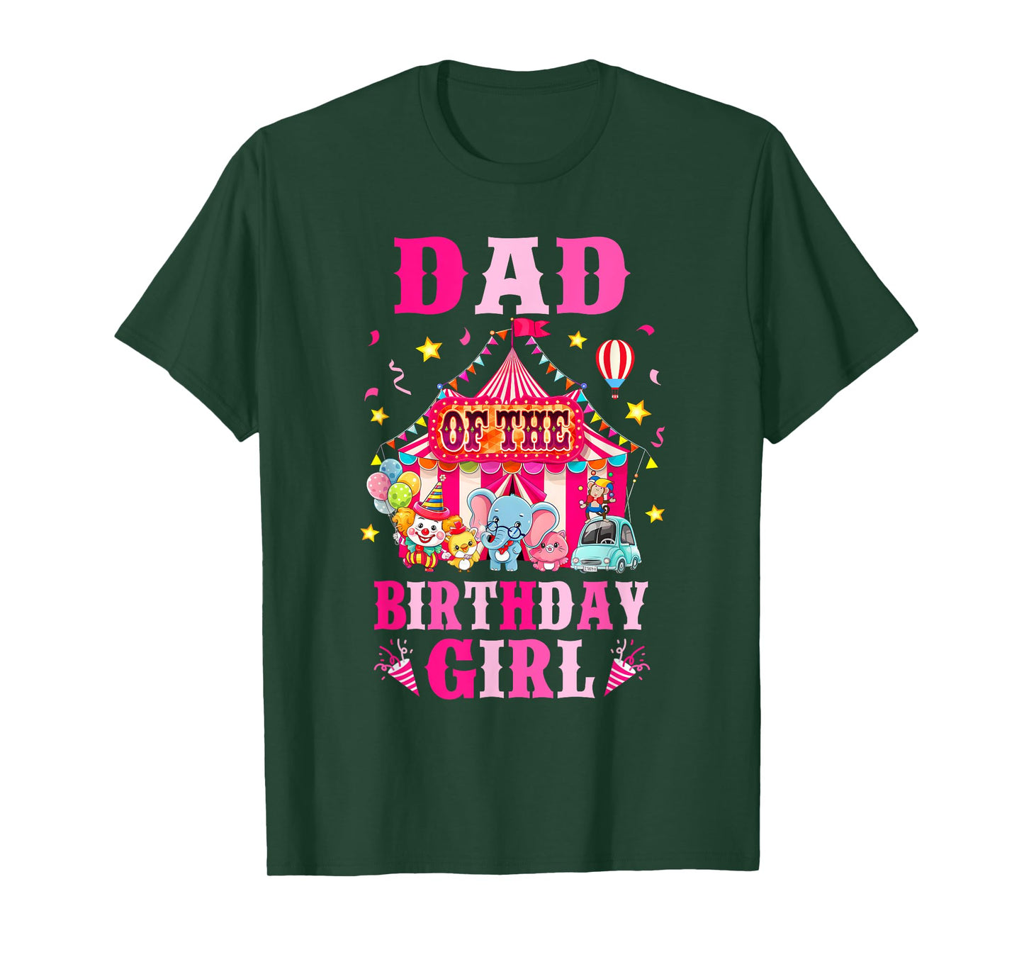 Dad Of The Birthday Girl Circus Carnival Family Party T-Shirt