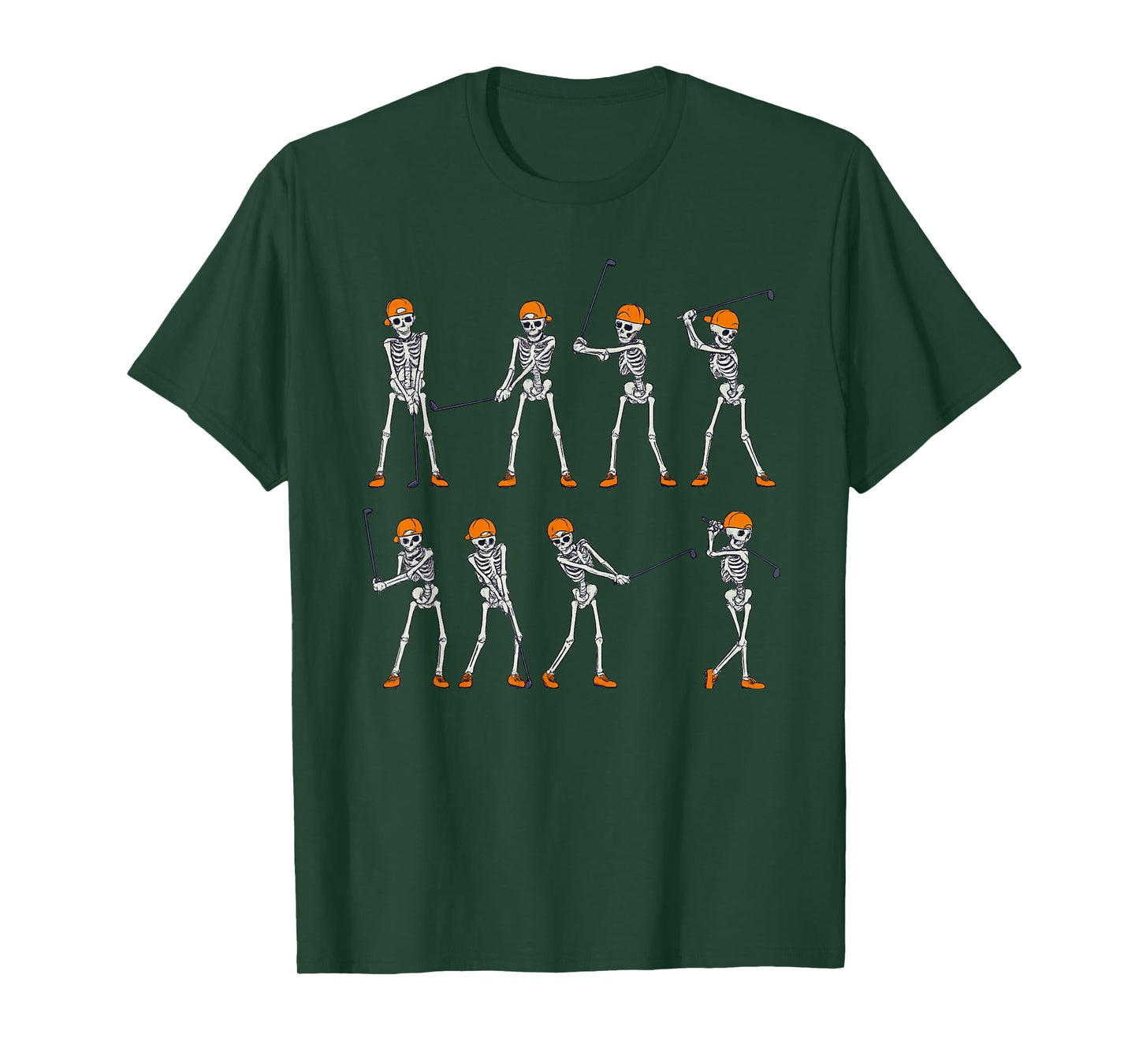 Halloween Golf Skeleton Vintage Funny Golf Halloween T-Shirt