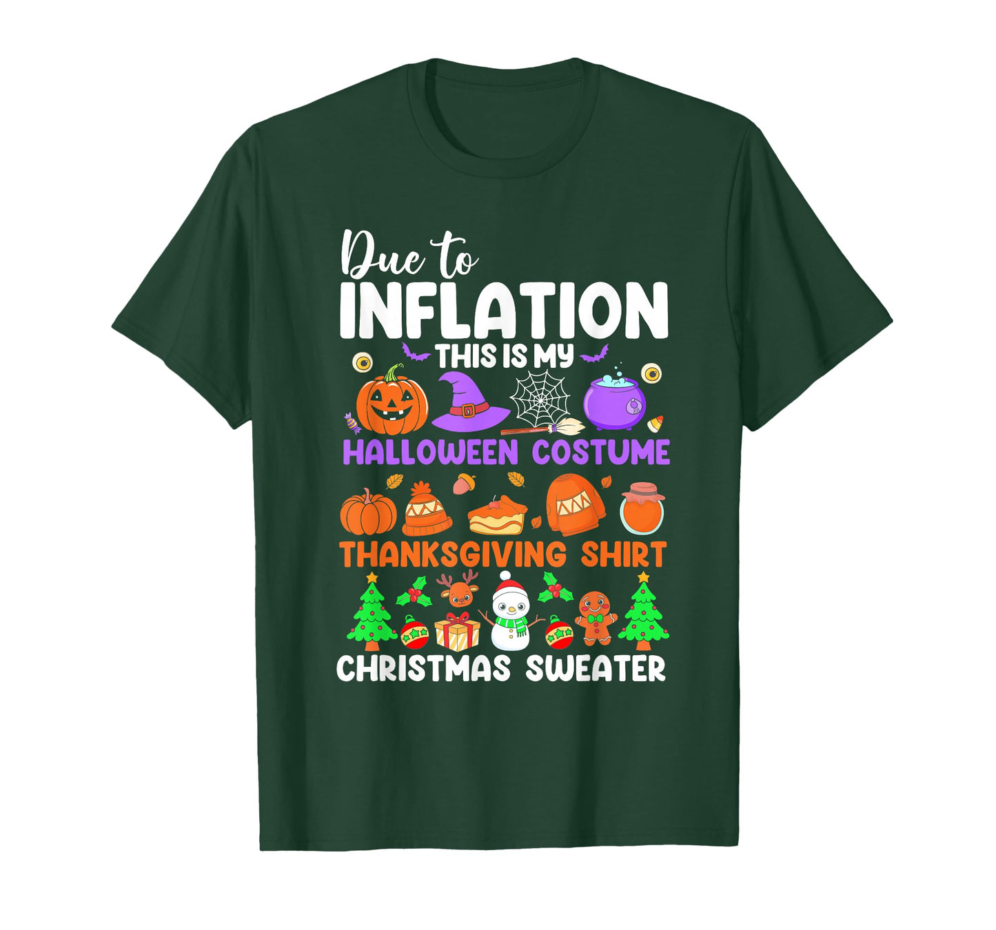 Due to Inflation This is My Halloween Costume Christmas T-Shirt