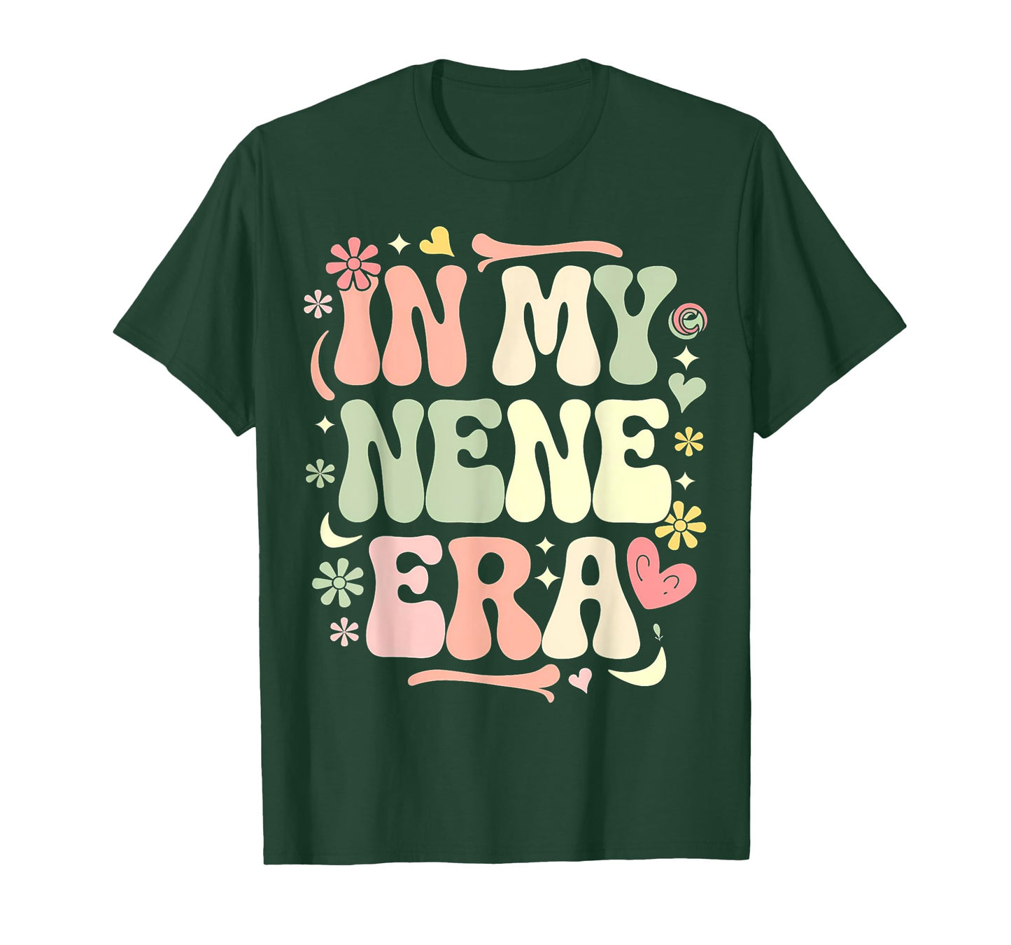 In My Nene Era Funny Sarcastic Groovy Retro Mother's Day T-Shirt