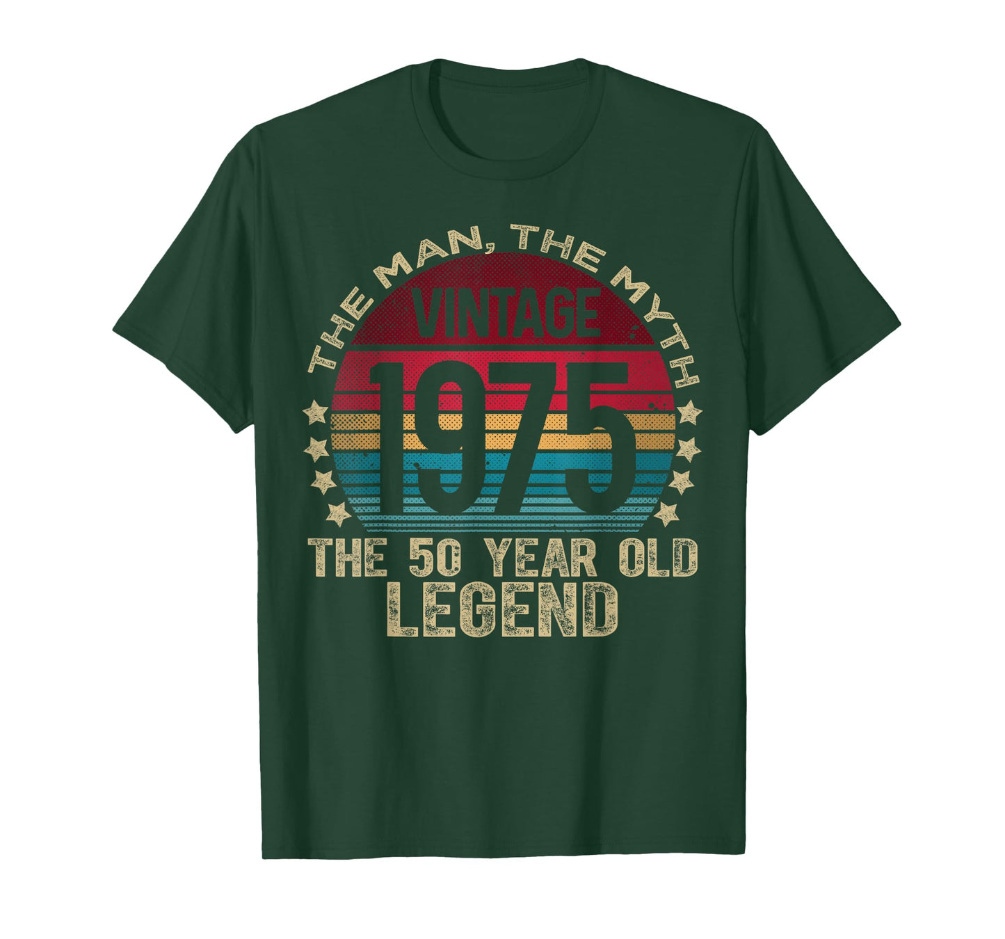 Vintage Legend Birthday Shirts For Men 2025 HH 50 Year Old Gifts Vintage 1975 Limited Edition Unisex-Adult Black T-Shirt Small Short Sleeve Cotton, Polyester 50th Birthday T-Shirt