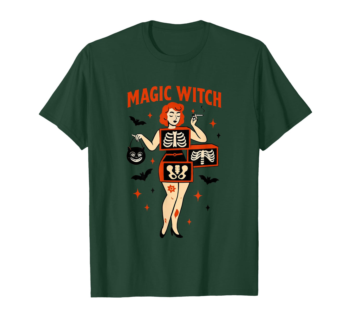 Magic Witch Retro Halloween Charm T-Shirt