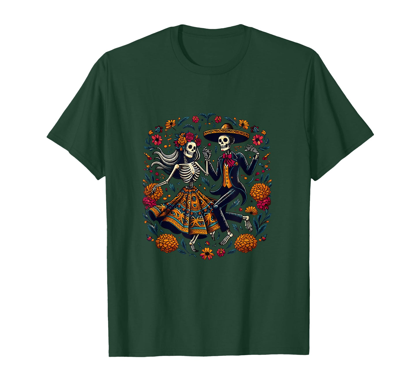 Dia De Los Muertos Skeletons Dancing Mexican Day Of The Dead T-Shirt
