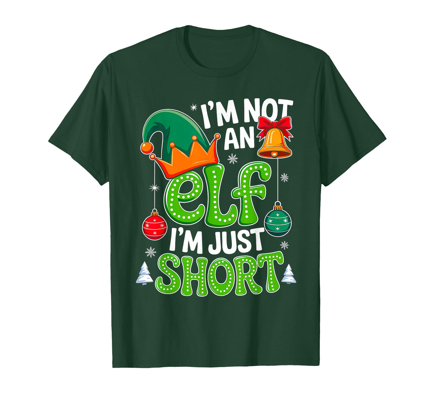Groovy Christmas Im Not an Elf Just Short Xmas Squad Funny T-Shirt