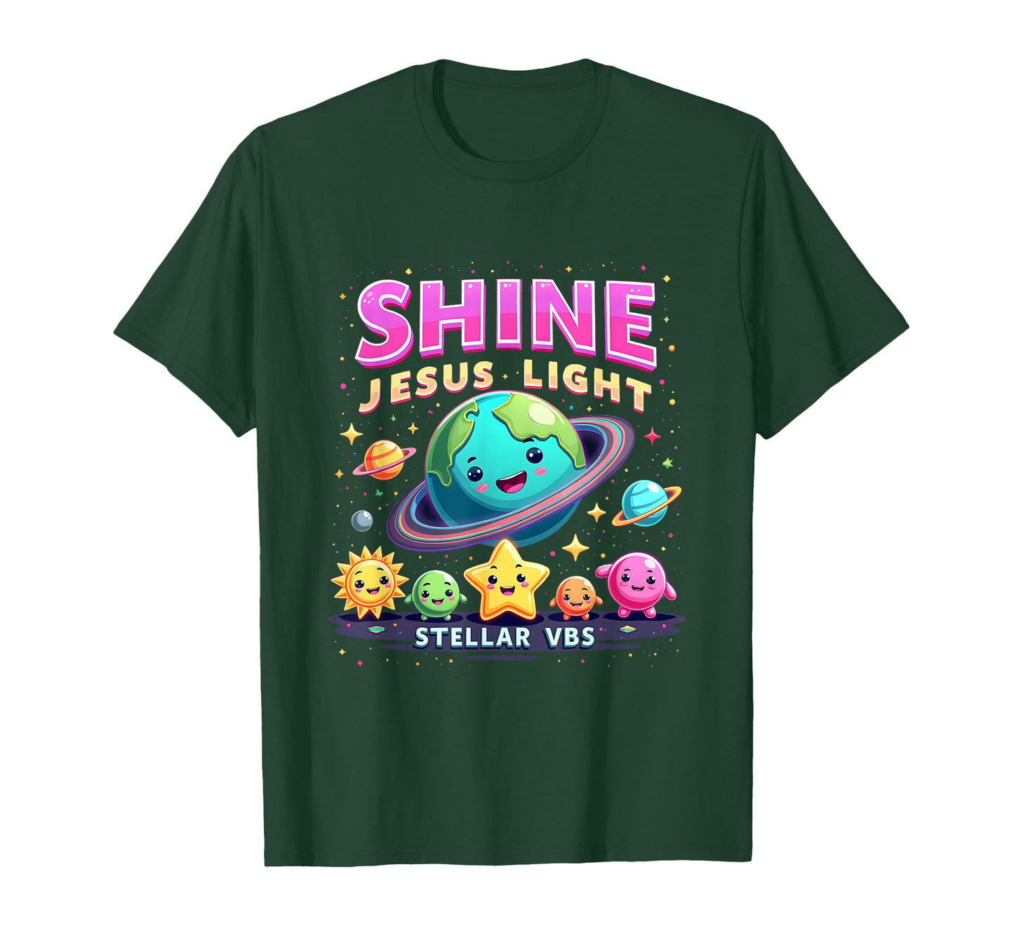 VBS 2025 Jesus Vacation School Camp Christian Stellar Space T-Shirt
