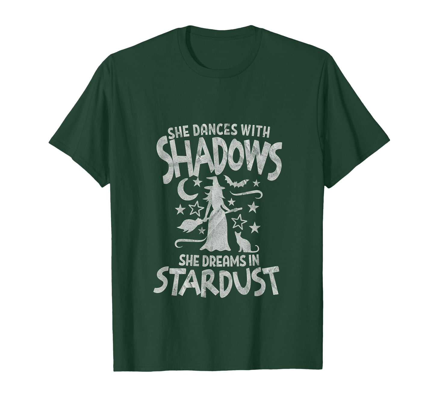 She Dreams in Stardust Witch Graphic T-Shirt