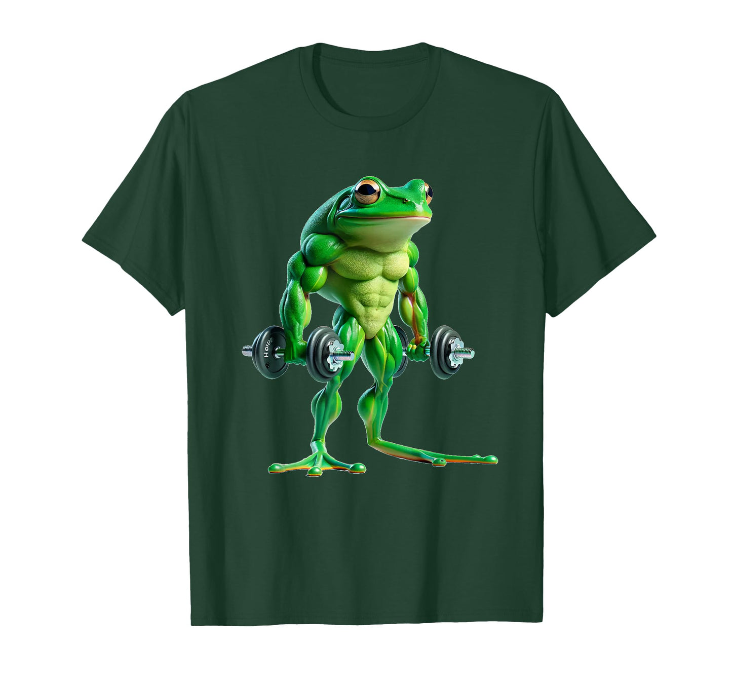 Buff Frog Lifting Weights Funny Fitness Workout Gym Lover T-Shirt